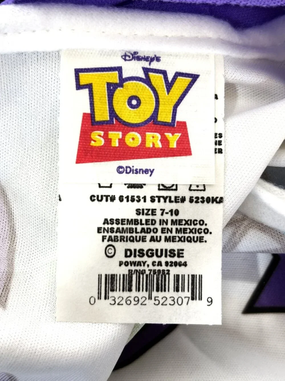 Vtg Buzz Lightyear Toy Story Costume Sz 7-10 NWT NOS